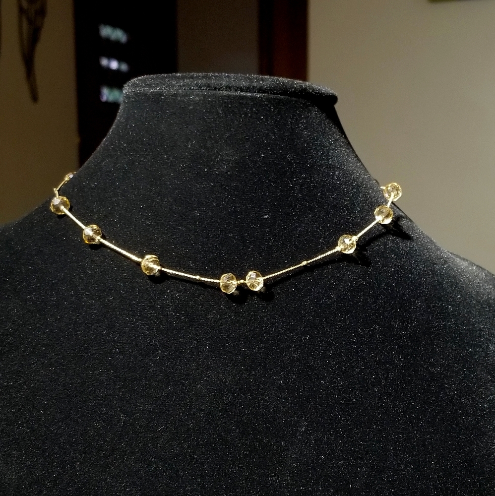 CHARMING CHARLIE GOLD TONE NECKLACE
